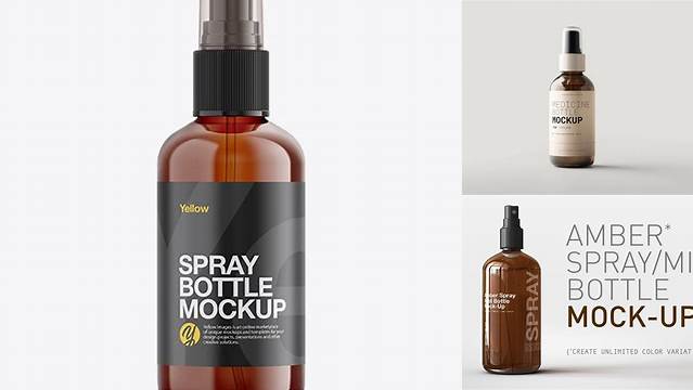 8659+ Amber Spray Bottle Mockup Modern PSD Templates