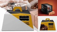 8664+ Cake Box Mockup Free PSD