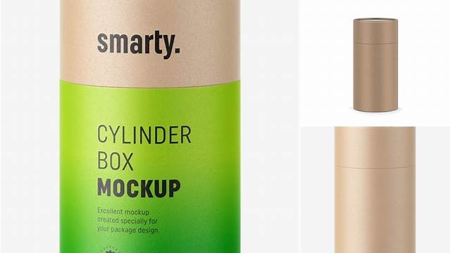 8671+ Cylinder Box Mockup Digital Download