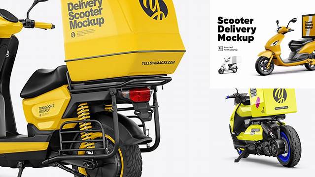 8672+ Delivery Scooter Mockup For Free Download