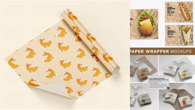 8678+ Food Wrapping Paper Mockup Free Modern Free PSD Template