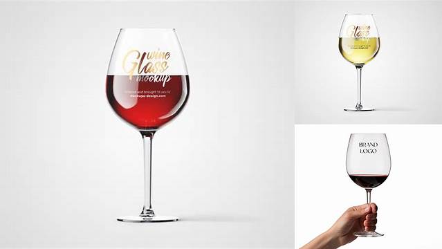 868+ Wine Glass Mockup Free PSD Download