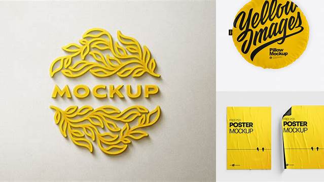 869+ Free Yellow Images Mockups PSD Download