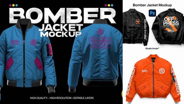 8691+ Mockup Bomber Best for Showcase