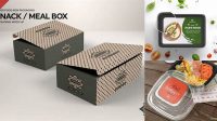 8705+ Mockup Box Food Stylish PSD for Free