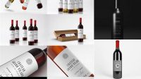 8709+ Wine Bottle Mockup Graphicburger Customizable PSD