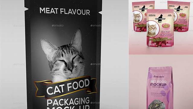 8723+ Cat Food Mockup Easy Editable