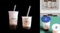 8726+ Milk Tea Mockup Free Download Modern Design PSD