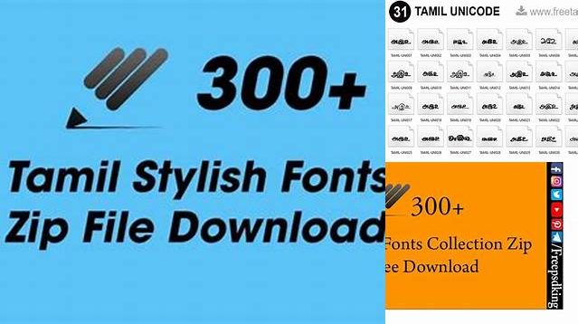 8726+ Tamil Fonts Zip File Download Easy Editable