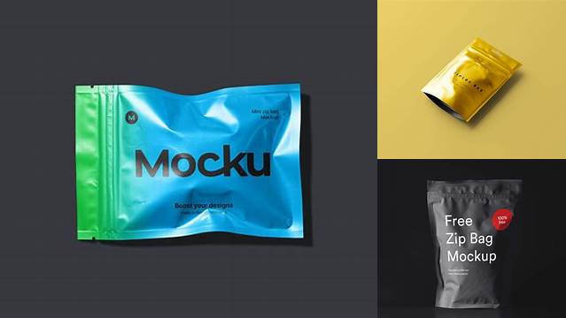 8727+ Ziplock Bag Mockup PSD Free Download