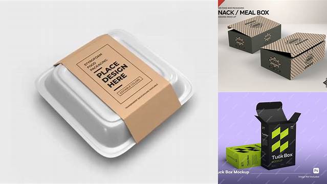 8742+ Food Box Packaging Mockup High-End PSD Download