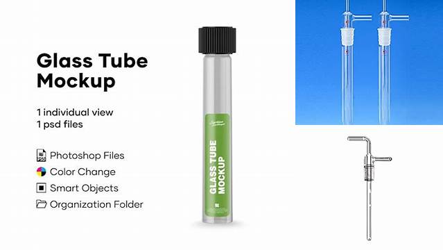 8753+ Glass Tube Mockup Include TIFF