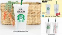 8770+ Starbucks Cold Cup Mockup Free Smart PNG Image