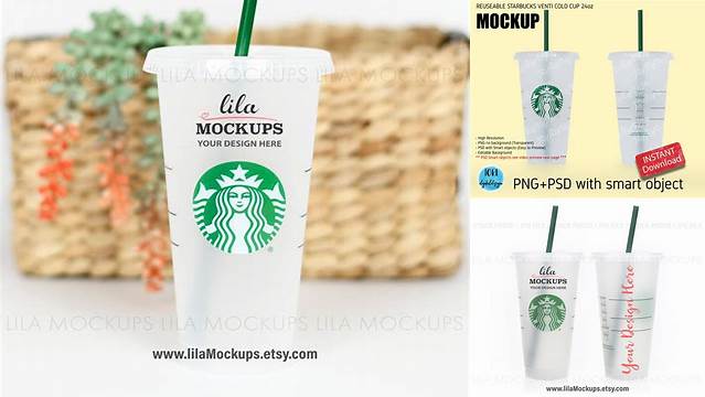 8770+ Starbucks Cold Cup Mockup Free Smart PNG Image