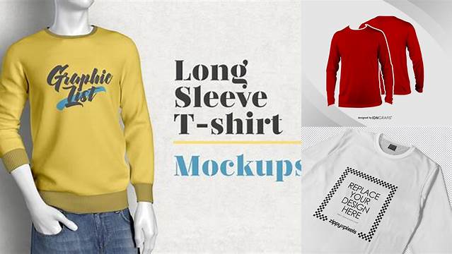 8772+ Mockup Kaos Panjang Psd For Free Download