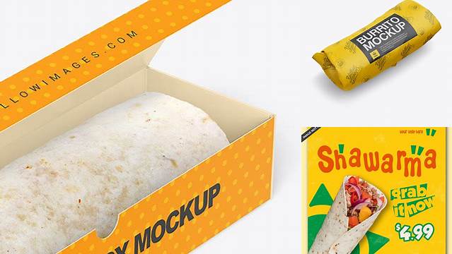 8773+ Burrito Mockup Easy Editable