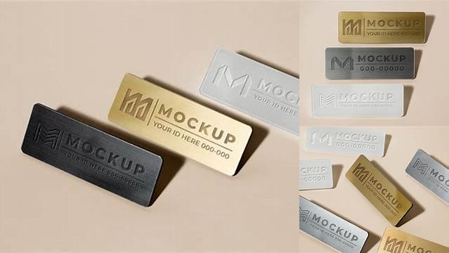 8781+ Metal Name Tag Mockup Free Easy Editable