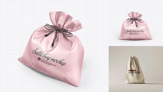 8802+ Satin Bag Mockup Easy to Use PSD