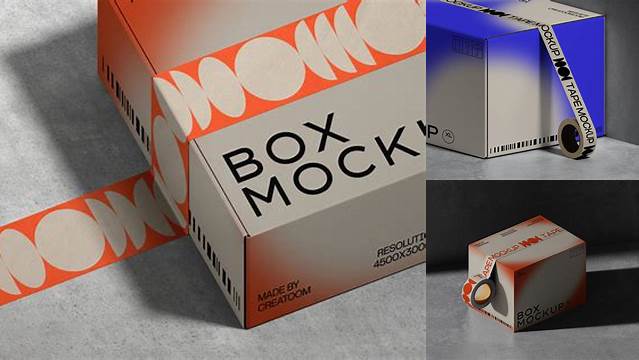 8802+ Tape Box Mockup Hight Resolution