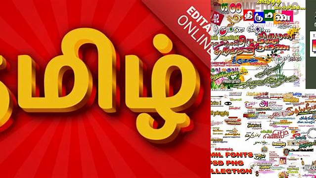 8809+ Tamil Fonts Collection Advanced Editable PSD