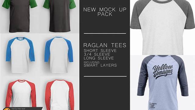 8812+ Raglan T-shirt Mockup Psd Free Download Premium Free PSD