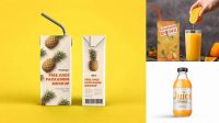 8813+ Juice Packaging Mockup Free PSD Download