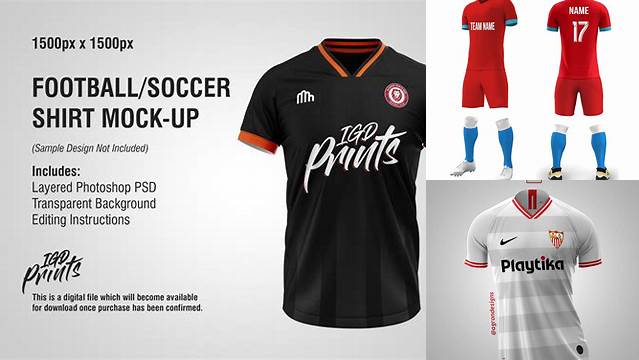 8813+ Mockup Camiseta Futbol PSD Download