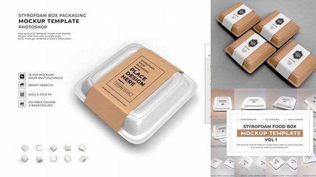 8816+ Styrofoam Box Mockup Custom Graphic Mockup File