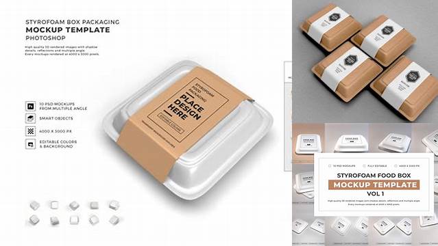 8816+ Styrofoam Box Mockup Custom Graphic Mockup File