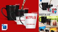 8818+ Mockup Caneca Mágica PSD Download