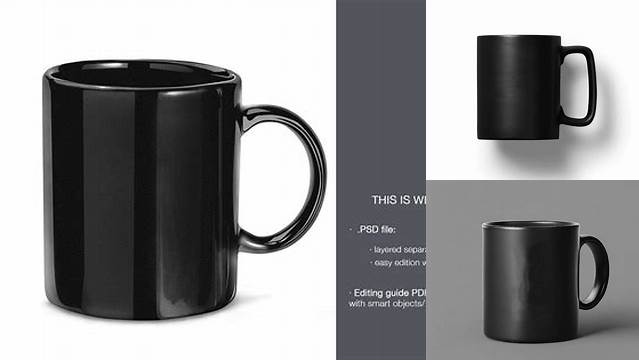 8823+ Black Mug Mockup Free Smart PNG Image