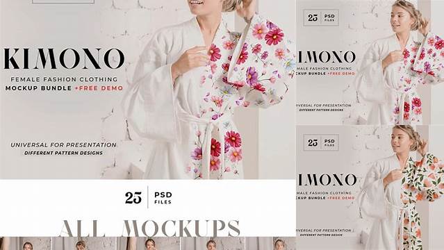 8832+ Kimono Mockup Premium Design Freebie