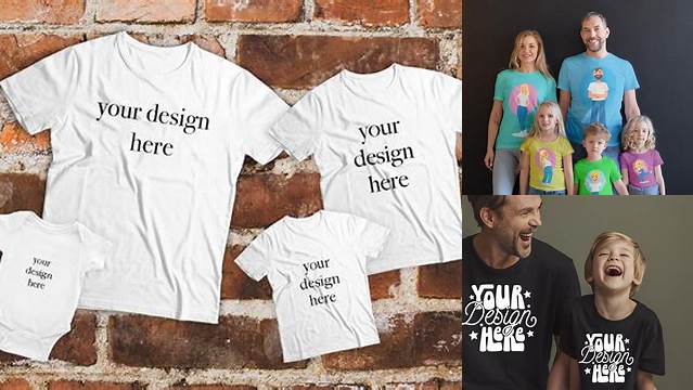 8844+ Family T Shirt Mockup Easy Editable