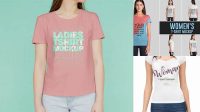 8844+ Ladies T Shirt Mockup Exclusive PSD Design Freebie