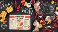 8848+ Mockup Kebab Editable Graphic Free PSD