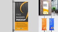 8853+ Vertical Banner Mockup Professional PSD Resource