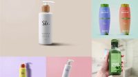 8854+ Shampoo Mockup Free High-Quality PSD