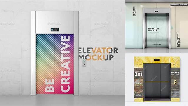 8861+ Elevator Mockup Psd Download Free PSD