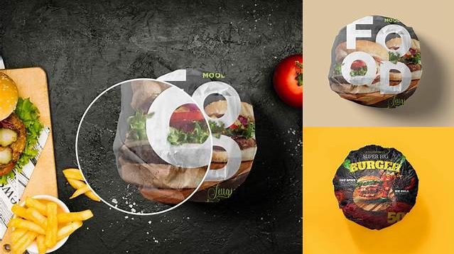 8862+ Burger Paper Mockup Free Include TIFF