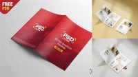 8878+ A4 Bifold Brochure Mockup Free Download Free PSD