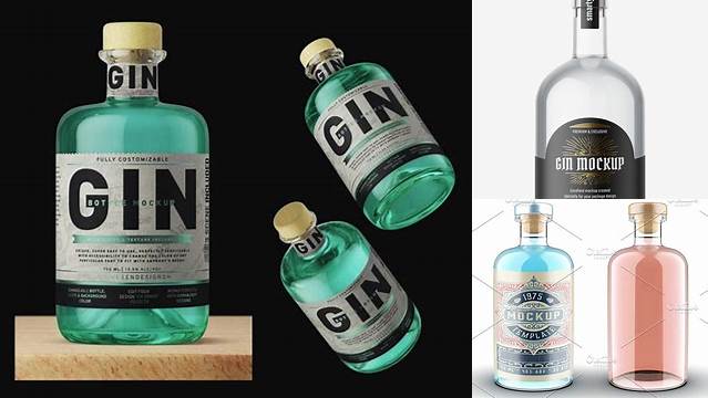 8879+ Gin Bottle Mockup Free Best Free Mockup PSD