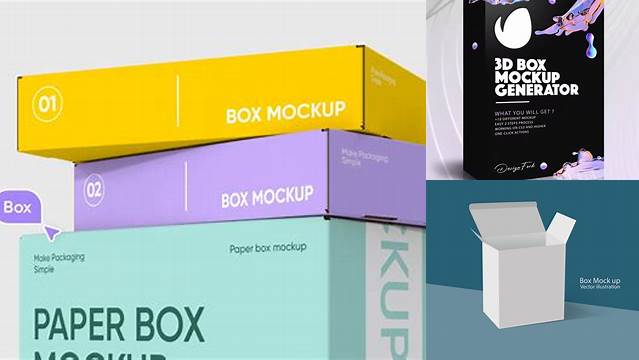 8886+ 3d Box Mockup Generator Digital Download