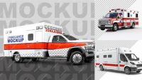 8896+ Ambulance Mockup Exclusive Digital PSD Resource