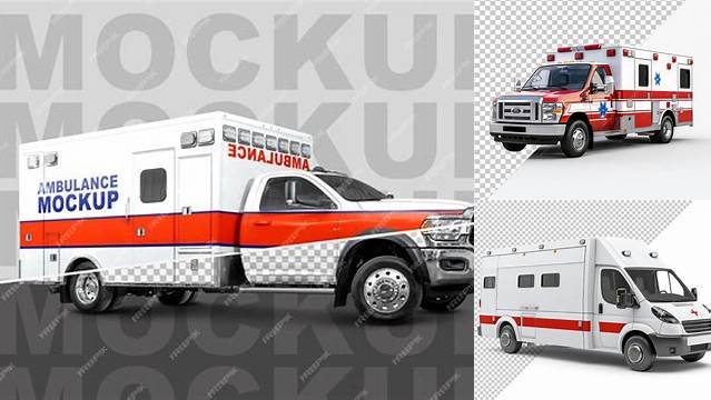 8896+ Ambulance Mockup Exclusive Digital PSD Resource