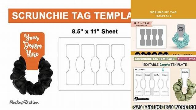 8907+ Editable Free Printable Scrunchie Tag Template High-Resolution Graphic