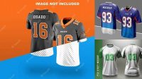 8909+ Football Jersey Mockup PSD Download