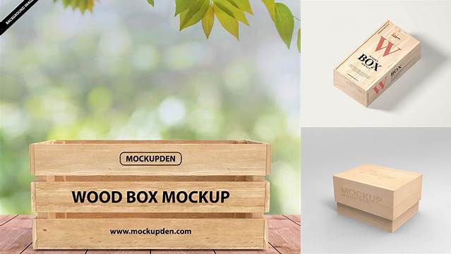 8909+ Wooden Box Mockup Free Editable Photoshop File