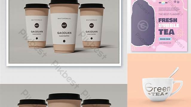 8931+ Milk Tea Cup Mockup PSD Free Download