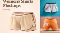 8951+ Women Shorts Mockup Creative PSD Resources