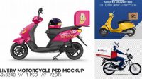 8956+ Delivery Motorcycle Mockup Download Free